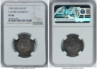 Elizabeth I 6 Pence 1594 XF40 NGC, Tower mint, Woolpack mm, Sixth Issue, S-2578B. Appreciable portrait. HID09801242017 © 2023 Heritage Auctions | All ...