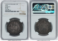 Charles I 1/2 Crown ND (1643-1644) VF30 NGC, York mint, Lion as the mintmatser, KM310a, S-2868. 34mm. 14.16gm. Admitting some even wear across the dev...
