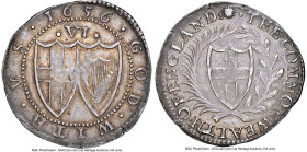 Commonwealth 6 Pence 1656 MS62 NGC Tower mint, Sun mm, KM389.1, S-3219, ESC-204 (prev. ESC-1492), N-2726. 3.04gm. A pleasing representative for this s...