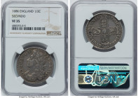 James II 1/2 Crown 1686 VF35 NGC, KM452. SECVNDO edge. Satisfying cabinet toning and well-kept motifs define the piece despite moderate wear. HID09801...