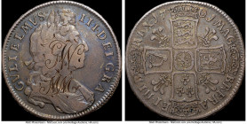William III 1/2 Crown 1701 VF Details (Engraved) NGC, KM492.4, ESC-1052 (old ESC-567). Plumes reverse variety. Eric P. Newman Collection. Despite the ...