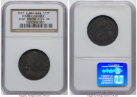 William III Mint Error - Double Struck 1/2 Penny 1697 F15 NGC, KM-A483.1, S-3554. HID09801242017 © 2023 Heritage Auctions | All Rights Reserved