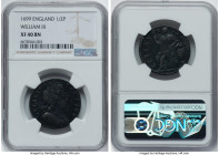 William III 1/2 Penny 1699 XF40 Brown NGC, KM-A483.2, S-3554. Date in legend, no stop after date variety. HID09801242017 © 2023 Heritage Auctions | Al...