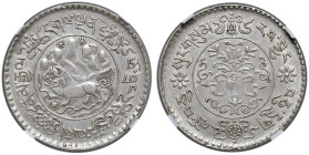 TIBET (1907-1959). 3 Srang BE 16-10 (1936). AG. KM Y#26. In slab NGC 5790230-015 AU 58.