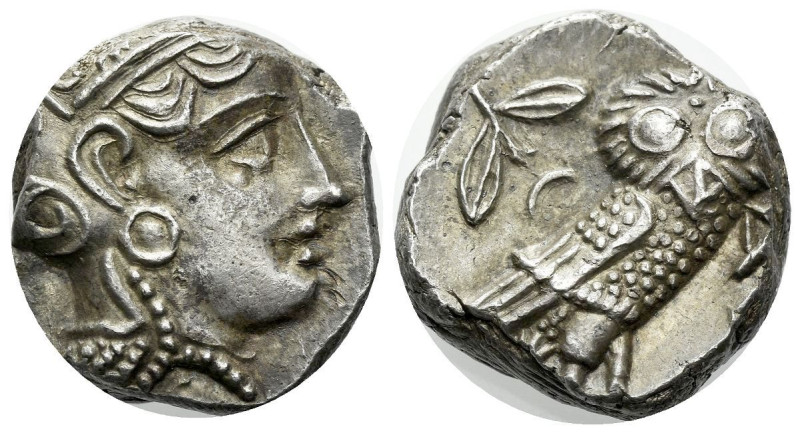 Attica, Athens Tetradrachm circa 336-327, AR 21.00 mm., 17.20 g.
Helmeted head ...