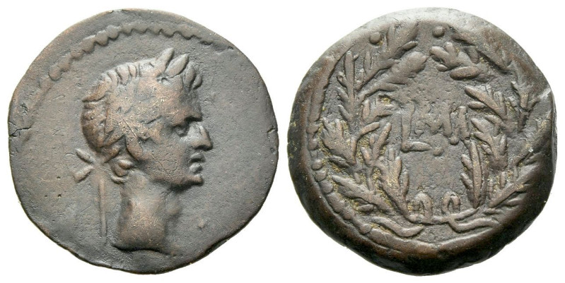 Egypt, Alexandria Octavian as Augustus, 27 BC – 14 AD Dichalkon circa 11-12 (yea...