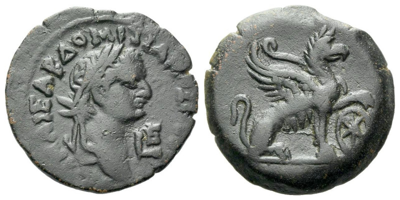 Egypt, Alexandria Domitian, 81-96 Obol circa 86-87 (year 6), Æ 18.70 mm., 4.13 g...