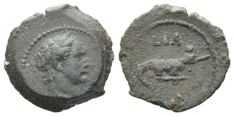 Egypt, Alexandria Domitian, 81-96 Dichalkon circa 91-92 (year 11), Æ 13.30 mm., ...