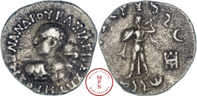 Royaume de Bactrie, Ménandre (160-145 avant J.-C.,), Drachme, Av. Buste cuirassé de Ménandre à gauche, tenant une lance dans l'attitude du combat, Rv....