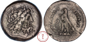 Egypte, Royaume Lagide, Ptolémée IV Philopator (225-205 avant J.-C.,), Drachme, Alexandrie, Av. Tête diadémée de Zeus Ammon à droite, Rv. BAΣIΛEΩΣ ΠTO...
