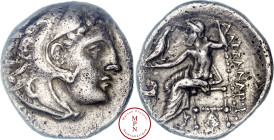 Macédoine, Antigonos I Monophtalmos, Stratège d'Asie (320-301 avant J.-C.), Drachme, 318-301 avant-J.-C., Magnésie du Méandre, Av. Tête d'Alexandre le...