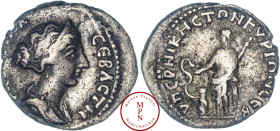 Faustine II la Jeune (175), Mesopotamie, Denier, Edessa, Av. ΦAYCTINA CEBACTH, Buste diadémé et drapé à droite, Rv. YΠEΡ NIKHC TΩN KYΡIΩN, Salus-Hygie...