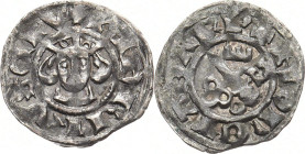 BALTIKUM - LIVLAND DORPAT, BISTUM (TARTU)
Heinrich II. Wrangel, 1400 - 1410. Örtug (Artig). Haljak 506. 0.83 g. Sehr schön-vorzüglich