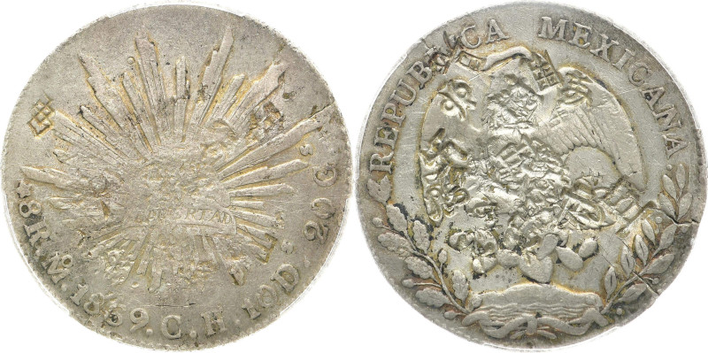 MEXIKO
2. Republik, seit 1867 8 Reales 1869 Mo-CH, Mexico. In US Platikholder d...