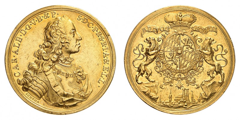 Bavière
Charles-Albert, 1726-1744. 
20 Ducats 1739, Munich. Buste drapé et cui...