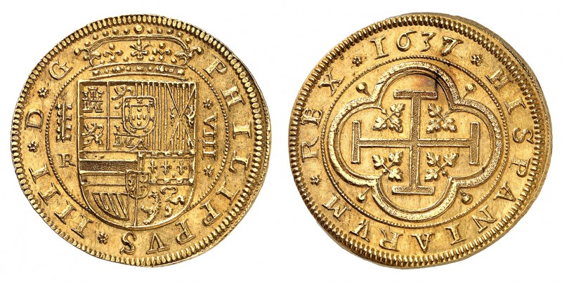Royaume d'Espagne
Philippe IV, 1621-1665. 
8 Escudos 1637, Ségovie. Armoiries ...