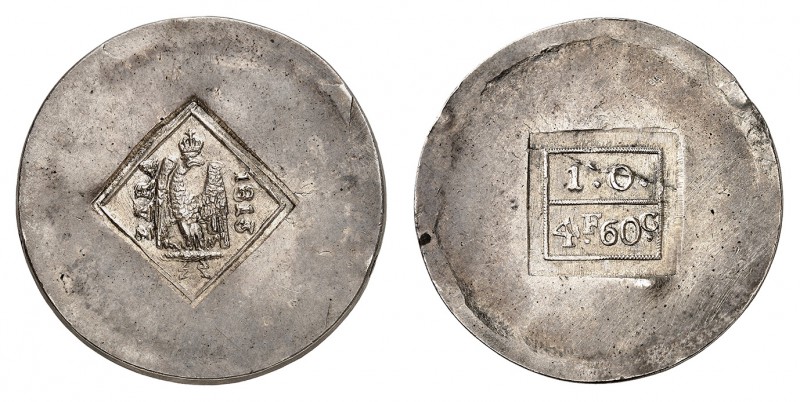 Epoque contemporaine 
Siège de Zara. 
1 Once 1813. Aigle impériale couronnée, ...
