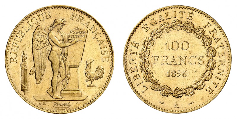 Epoque contemporaine 
Troisième République, 1871-1940. 
100 Francs 1896 A, Par...