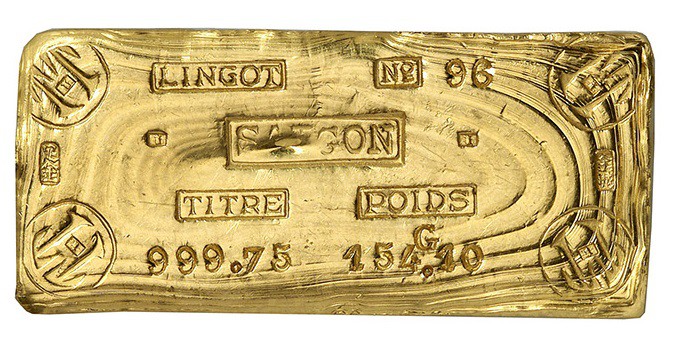 Indochine française 
Lingot d'or de 4 Luong non daté (première moitié du XXe si...