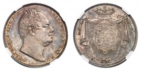 Guillaume IV, 1830-1837. 
Crown 1831. FRAPPE de PRÉSENTATION. Tête nue à droite. Nom du graveur W. WYON sur la tranche du cou / Armoiries entourées d...