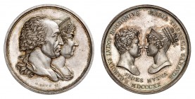 Piémont Sardaigne
Victor-Emmanuel I, 1814-1821. 
Médaille en argent frappée à l'occasion du mariage de la fille de Victor-Emmanuel I, Marie-Thérèse,...