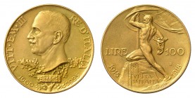 Royaume d'Italie
Victor-Emmanuel III, 1900-1946. 
100 Lire 1925 R, Rome. FRAPPE sur FLAN MATE. Buste, tête nue, à gauche. Au-dessous, un chêne couro...