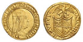 Bologne (Antegnate)
Giovanni II Bentivoglio, 1494-1508. 
Ducat non daté (vers 1502-1503). Buste coiffé d'un béret à droite / Ecu surmonté d'une aigl...