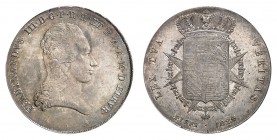 Florence
Ferdinand III, seconde période, 1814-1824. 
Francescone 1824, Pise (Florence). Tête nue à droite / Ecu couronné, entouré du collier de l'or...