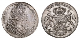 Frédéric I, 1720-1751. 
Double Riksdaler 1727, Stockholm. Bustes accolés de Frédéric et de son épouse Ulrique-Éléonore à droite / Armoiries couronnée...
