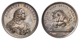 Berne
Médaille en argent non datée (vers 1754) à l'effigie d'Albert de Haller, par J.M. Mörikofer. Buste drapé à droite. Initiales du graveur au-dess...