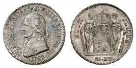 Neuchâtel et Valangin
Frédéric-Guillaume III de Prusse, 1797-1805. 
Demi-Taler de 21 Batz 1799. Buste à gauche. Date au-dessous / Armoiries couronné...