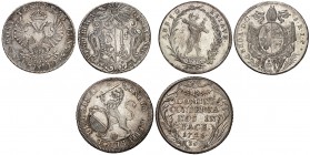 Lots de monnaies cantonales suisses
Lot de 3 monnaies du XVIIIe siècle : Genève, Taler 1722. Saint-Gall - Abbaye, Beda Angehrn von Hagenwil, 1767-179...