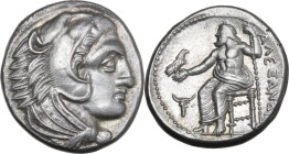 Continental Greece. Kings of Macedon. Alexander III 'the Great' (336-323 BC). AR Tetradrachm. Amphipolis mint. Lifetime issue, struck under Antipater,...