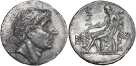 Greek Asia. Seleucid Kings. Antiochos II Theos (261-246 BC). AR Tetradrachm. Seleukeia on the Tigris mint. Obv. Diademed head of Antiochos I right. Re...