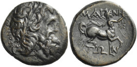 Magnetes
Tetrachalkon after 167, Æ 20 mm, 6.54 g. Laureate head of Zeus r.; in l. field, ΛΕΟΝΤΟΣ. Rev. ΜΑΓΝΗ – ΤΩΝ The centaur Chiron advancing r., h...