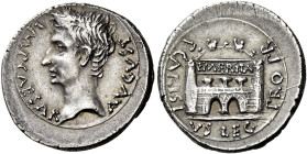 Octavian as Augustus, 27 BC – 14 AD
Denarius, Emerita circa 25-23 BC, AR 19 mm, 4.10 g. IMP CAESAR – AVGVST Bare head l. Rev. P CARISI – VS – LEG PRO...