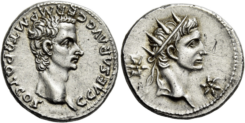 Gaius augustus, 37 – 41
Denarius, Lugdunum 37-38, AR 19 mm, 3.73 g. C CAESAR AV...