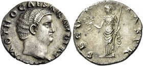 Otho, 15th January - April 69
Denarius 15 January-Mid April 69, AR 17 mm, 3.45 g. IMP OTHO CAESAR AVG TR P Bare head r. Rev. SECV – RI – TAS P R Secu...