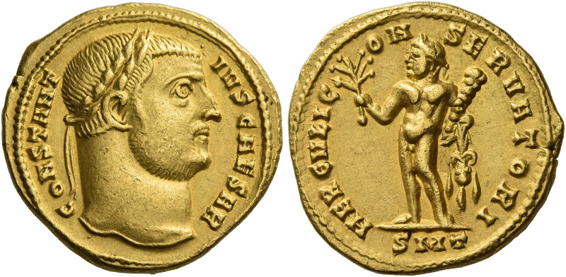 Constantius Chlorus caesar, 293 – 305
Aureus, Ticinum circa 293, AV 18 mm, 5.20...