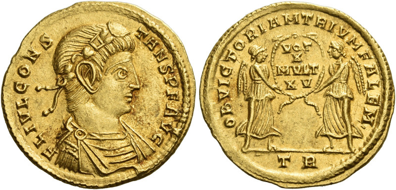 Constans, 337 – 350
Solidus, Treveri 342-343, AV 22 mm, 4.46 g. FL IVL CONS – T...