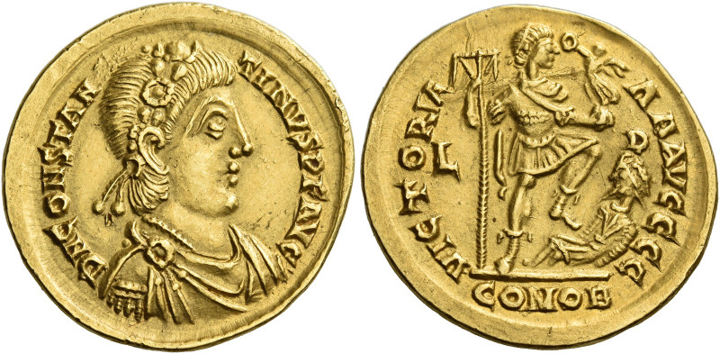 Constantine III, 407 – 411
Solidus, Lugdunum 407-408, AV 21 mm, 4.47 g. D N CON...