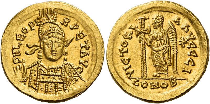 Leo I, 457 – 474
Solidus, Constantinopolis circa 462-466, AV 20 mm, 4.49 g. D N...