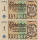 Deutsches Reich
Geldlotterielose 1 Reichsmark. Für Arbeitsbeschaffung, nationale und kulturelle Zwecke, Ziehung am 29.-30.12.1933, Serie II-Abteilung...