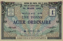 Deutsche Besatzung im 2. Weltkrieg
Frankreich Bezugsscheine für Eisen- und Stahlprodukte 1940-1949. 1, 5 (2x), 10, 50, 100 und 500 kg. Gültig bis 30....