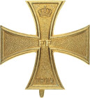 Orden deutscher Länder Mecklenburg-Schwerin
Militärverdienstkreuz 1. Klasse Verliehen 1914-1918. Bronze, vergoldet an bauchiger Nadel und Nadelhaken....