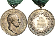 Orden deutscher Länder Sachsen
Für Treue in der Arbeit Verliehen 1905-1918. Silber, Durchmesser 28 mm, 13,21 g. Am Band OEK 2277 Nimmergut 3144 Bardu...