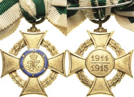 Orden deutscher Länder Sachsen
Erinnerungskreuz für freiwillige Krankenpflege im Kriege "1914/15" Verliehen 1914-1915. Bronze vergoldet und teilemail...