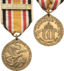 Orden des Deutschen Reiches
China-Denkmünze für Kämpfer Verliehen 1901. China-Denkmünze für Kämpfer am Band mit Spange: KITCHOU. Bronze, 36 x 32,5 mm...