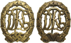 Orden des Dritten Reiches
Reichssportabzeichen "DRL" in Bronze Verliehen 1935-1944. Bronze. Rv-Punze: WERNSTEIN JENA, D.R.G.M. 35269. 48 x 38 mm, 17,...