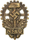 Organisationsabzeichen
Nationalsozialistischen Reichsverbandes der deutschen Arbeitsopfer (NSAO). Mitgliedsabzeichen An Nadel, Revers Hersteller "DES...